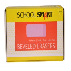 Image for School Smart Beveled Block Erasers, Small, Pink, Pack of 36 from School Specialty