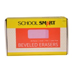 Image for School Smart Beveled Block Erasers, Small, Pink, Pack of 36 from School Specialty