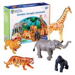 Image for Learning Resources Jumbo Jungle Animals, Set of 5 from School Specialty