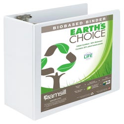 Image for Samsill Earth's Choice Eco-Friendly View Binder, 5 Inch D-Ring, White from School Specialty