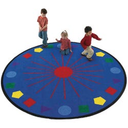 Image for Flagship Carpets Shapes Galore Carpet, 8 Feet, Round from School Specialty