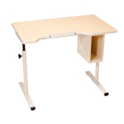 Populas Adjustable Height Wheelchair-Accessible Laminate Desk, 40 x 24 x 23 - 33 Inches, Item Number 017474