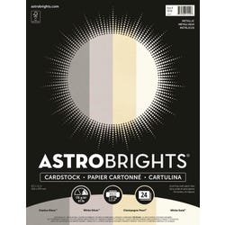 Astrobrights Premium Cardstock, 8-1/2 x 11 Inches, Metallic Assortment, 24 Sheets Item Number 2040086