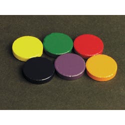 Ceramic Color Magnets - Set of 6 - Assorted Colors 131-5776