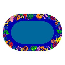 Image for Childcraft STEAM Carpet, 8 x 12 Feet, Oval from School Specialty