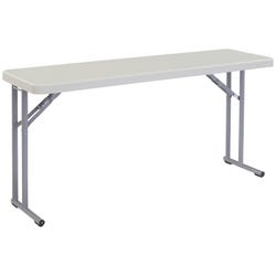 Image for National Public Seating BT1800 Series Rectangle Lightweight Folding Table, 60 x 18 x 29-1/2 Inches, Gray from School Specialty
