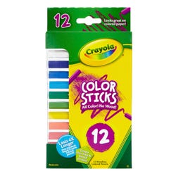 Image for Crayola Color Sticks Woodless Pentagon Colored Pencils, Assorted Colors, Set of 12 from School Specialty