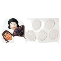 Image for Roylco Plastic Make-A-Mask Multicultural Mask Forms, Clear, Set of 10 from School Specialty