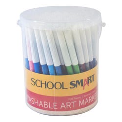 Image for School Smart Washable Markers, Fine Tip, Assorted Colors, Pack of 100 from School Specialty