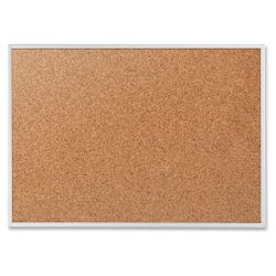 Image for Quartet Bulletin Board with Brackets, 96 x 48 Inches, 1-1/8 in Frame, Aluminum Frame, Cork Horizontal/Vertical Mount from School Specialty