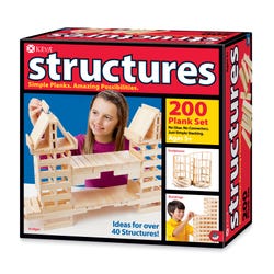 Image for Mindware KEVA Structures Wooden Planks Building Set, 200 Pine Planks from School Specialty
