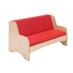 Image for Childcraft Family Living Room Couch, 35-3/4 x 20-1/8 x 20-1/4 Inches, Red from School Specialty