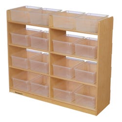 Image for Childcraft Mobile Book Storage Unit, 16 Translucent Trays, 47-3/4 x 14-1/4 x 42 Inches from School Specialty