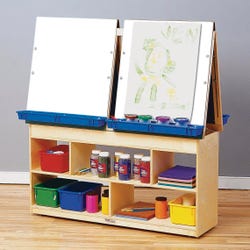 Image for Childcraft Art Easel Center for Kids, 4-Person, 49-7/8 x 13 x 49-3/4 Inches from School Specialty