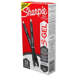 Image for Sharpie S-Gel Pens, Fine Point, 0.5 mm, Black Ink, Pack of 12 from School Specialty