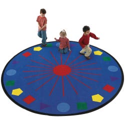 Image for Flagship Carpets Shapes Galore Carpet, 6 Feet, Round from School Specialty