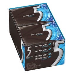 Image for 5 Gum Peppermint Cobalt Sugar-free Gum - Individually Wrapped, Pack of 10 from School Specialty