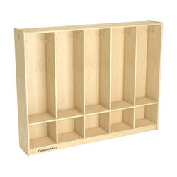 Image for Childcraft Coat Locker, 5 Sections, 53-3/4 x 9-5/8 x 42 Inches from School Specialty