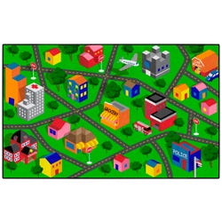 Image for Childcraft ABC Furnishings Zoom Around Town Carpet, 4 x 6 Feet, Primary from School Specialty