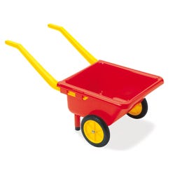 Dantoy Heavy-Duty Toy Wheelbarrow, 2 Wheels, 110 Pound Capacity, Red, Item Number 1539367