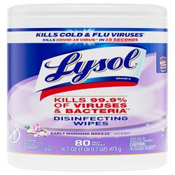 Image for Lysol Disinfecting Wipes, Early Morning Breeze Scent, 80 Wipes from School Specialty