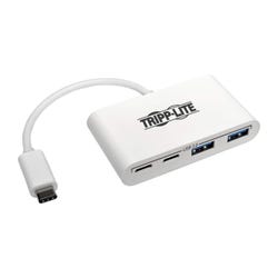 Image for Tripp Lite 4-Port USB-C Hub, USB C to 2x USB-A, 2x USB-C, USB 3.0, White from School Specialty