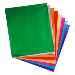 Hygloss Metallic Foil Paper, 8-1/2 x 10 Inches, Assorted Colors, 24 Sheets Item Number 214317