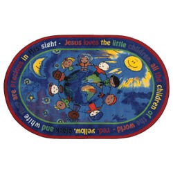 Image for Flagship Carpets All The Little Children Carpet, 6 Feet x 8 Feet 4 Inches, Oval from School Specialty