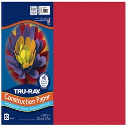Image for Tru-Ray Sulphite Construction Paper, 12 x 18 Inches, Holiday Red, 50 Sheets from School Specialty