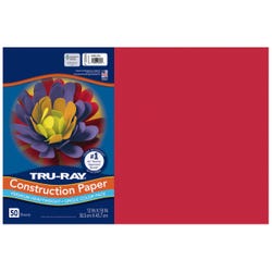 Image for Tru-Ray Sulphite Construction Paper, 12 x 18 Inches, Holiday Red, 50 Sheets from School Specialty