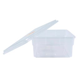 Image for School Smart Storage Bin with Lid, 11 x 16 x 6 Inches, Translucent from School Specialty