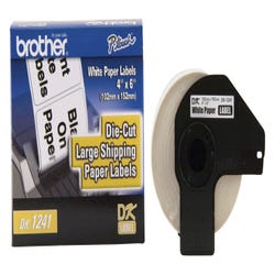 Image for Brother DK-1241 Large Shipping Labels, 4 x 6 Inches, Roll of 200 from School Specialty