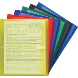 Image for Smead Poly Envelope with Hook and Loop Closure, Letter Size, Assorted Colors, Pack of 6 from School Specialty