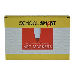 Image for School Smart Art Markers, Conical Tip, Brown, Pack of 12 from School Specialty