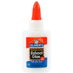 Image for Elmer's Washable No Run School Glue, 1.25 Ounces, White and Dries Clear, Pack of 12 from School Specialty