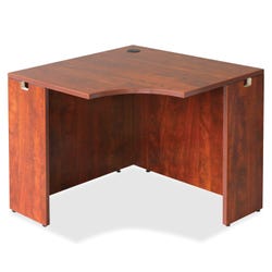 Image for Lorell Essentials Series Cherry Laminate Accessories, Corner Desk, 35-3/8 x 35-3/8 x 29-1/2 Inches, Cherry from School Specialty