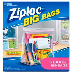 Image for Ziploc Big Bag, Large, Clear, Pack of 20 from School Specialty