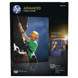Image for HP Advanced Glossy Photo Paper, 5 x 7 Inches, 10.5 mil, 66 lb, White, 60 Sheets from School Specialty