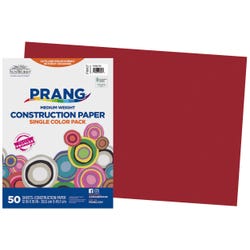 Image for Prang Medium Weight Construction Paper, 12 x 18 Inches, Holiday Red, 50 Sheets from School Specialty