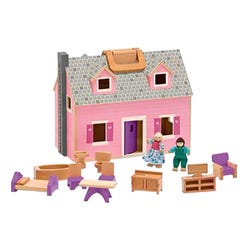 Image for Melissa & Doug Flexible Fold and Go Dollhouse from School Specialty
