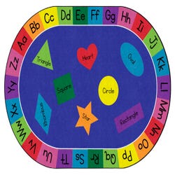 Image for Childcraft Rainbow of Shapes Carpet, Oval from School Specialty