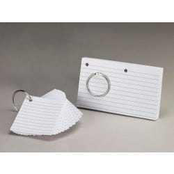 Image for Oxford Just Flip it Punched Perforated Ruled Index Cards, 3 x 5 Inches, White, Pack of 75 from School Specialty