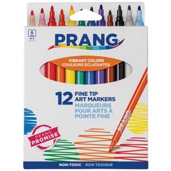 Image for Prang Classic Art Markers, Fine Line, Assorted Colors, Set of 12 from School Specialty