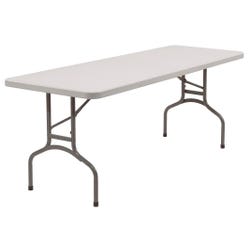 Image for National Public Seating BT3000 Series Heavy Duty Folding Table, 72 x 30 x 29-1/2 Inches, Speckled Gray from School Specialty