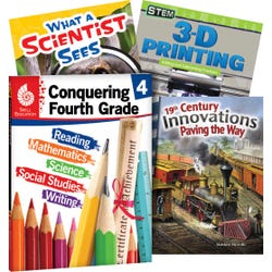 Teacher Created Materials Learn-at-Home Conquering Fourth Grade, Set of 4 Item Number 2092205