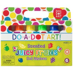 Image for Do-A-Dot Art Paint Washable Markers, Scented Dauber Tip, Assorted Juicy Fruit Colors, Set of 6 from School Specialty