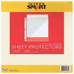 Image for School Smart Top Loading Sheet Protectors, 8-1/2 x 11 Inches, Non-Glare Clear, Pack of 50 from School Specialty