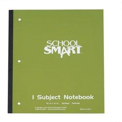 Image for School Smart Wireless Notebook, 1 Subject, Wide Ruled, 8 x 10-1/2 Inches, 50 Sheets, Assorted Colors from School Specialty