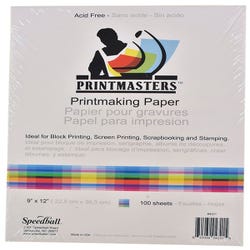 Speedball Block Printing Paper, 9 x 12 Inches, 70 lb, 100 Sheets Item Number 381080