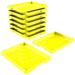Image for Storex Sorting and Crafts Tray, 12 x 16 Inches, Yellow, Pack of 12 from School Specialty
